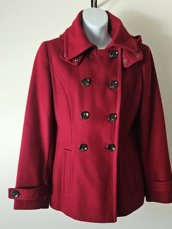 Calvin Klein Jackets & Blazers - Calvin Klein Double-Breasted Peacoat - Deep Red